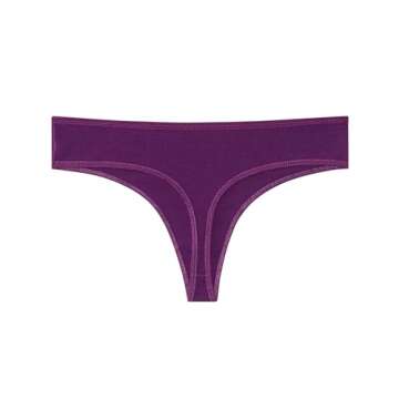 Nabtos Cotton Thongs Women's G string panties Sexy Intimate Lingerie underwear Pack 6 or 12