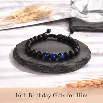 ACOGVN 16th Birthday Gifts for Boys 16 Year Old Boy Birthday Gift Ideas Cool Best Funny 16th Birthday Bracelet Gifts for Son Grandson Nephew Brother Boyfriend Friends