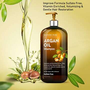 MAJESTIC PURE Argan Oil Shampoo - Vital Daily Hair Restoration