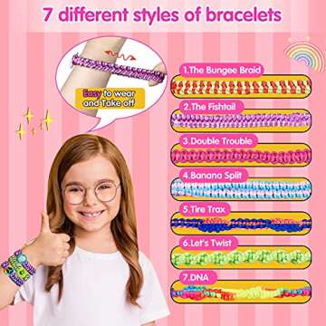 INNOCHEER Friendship Bracelets Making Kit, DIY Jewelry Making Set for 6-12 Years Old Teen Girls Art & Craft Lovers, Handmade Gifts for Christmas, Birthday, Rewarding, and Travel Activity