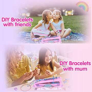 INNOCHEER Friendship Bracelets Making Kit, DIY Jewelry Making Set for 6-12 Years Old Teen Girls Art & Craft Lovers, Handmade Gifts for Christmas, Birthday, Rewarding, and Travel Activity