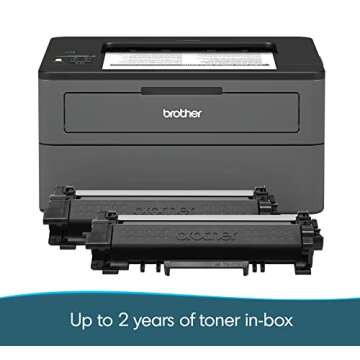 Brother Compact Monochrome Laser Printer, HL-L2370DWXL Extended Print, Up to 2 Years of Printing Included, Wireless Printing, Refresh Subscription and Amazon Dash Replenishment Ready