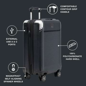 Travelpro 20-Inch Hardside Spinner Suitcase - TSA Lock