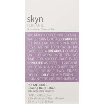 skyn ICELAND the ANTIDOTE Cooling Daily Lotion: Hydrate & Cool Down Redness or Irritation inStressed Skin, 52ml / 1.76 oz