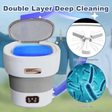 15L Mini Washing Machine - Compact Spin Dry Solution