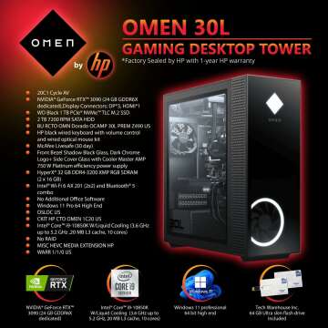 HP OMEN Gaming Desktop with RTX 3090 and i9 Processor