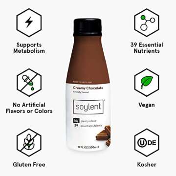 Soylent Creamy Chocolate Meal Shake 4 Pack 11oz