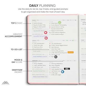 Dated, 2025 Planner, 8.5" x 11" - The #1 Productivity Planner to Achieve Your 2025 Goals - Planner 2025-2026 by PRODUCTIVITY STORE (A4, PINK)