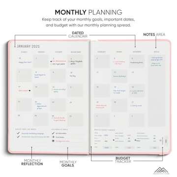 Dated, 2025 Planner, 8.5" x 11" - The #1 Productivity Planner to Achieve Your 2025 Goals - Planner 2025-2026 by PRODUCTIVITY STORE (A4, PINK)