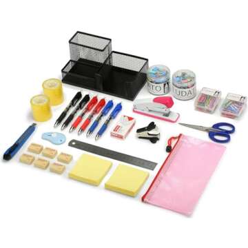 Ludato 39pcs Office Supplies Set - Complete Desk Accessory Kit