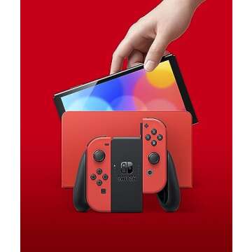 RWD Nintendo Switch OLED Model Mario Red Edition (Renewed)