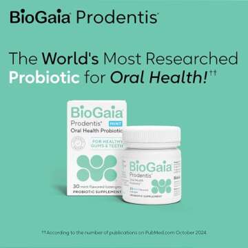 BioGaia Prodentis | Dental Probiotic Lozenges | Promotes Healthy Gums & Teeth | Defends Against Dental Problems | Replenishes Oral Microbiome | Improves Oral Health | Mint Flavor | 30 Day Supply