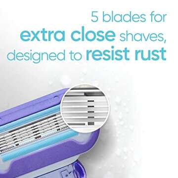 Gillette Venus Deluxe Smooth Swirl Women's Razor Handle + 2 Blade Refills