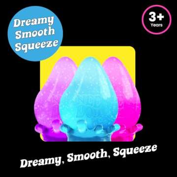 Schylling NeeDoh Dream Drop - Sensory Squeeze Toy with Dreamy Smooth Squeeze - 3" Tall - Color May Vary (Pack of 1)