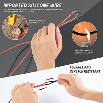 Electrical Multimeter Test Leads Set with Alligator Clips Test Hook Test Probes Lead Professional Kit 1000V 10A CAT.II