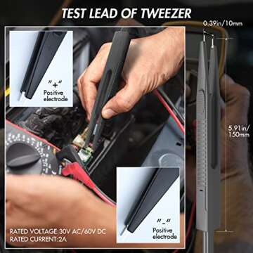 Electrical Multimeter Test Leads Set with Alligator Clips Test Hook Test Probes Lead Professional Kit 1000V 10A CAT.II