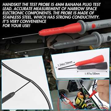 Electrical Multimeter Test Leads Set with Alligator Clips Test Hook Test Probes Lead Professional Kit 1000V 10A CAT.II