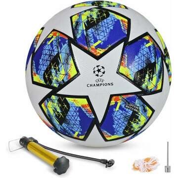 Soccer Ball Official Match Game Official Size and Weight Size 5 Soccer Ball Indoor and Outdoor Soccer Training Ball 2021 Champions League