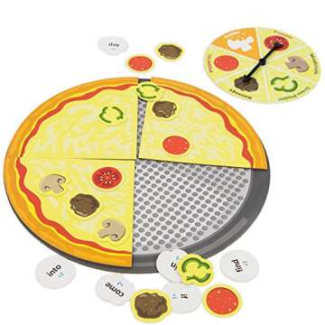 Pint-Size Scholars Sight Words Pizza Board Game | 120 Vocabulary Words for Reading & Spelling Readiness (Dolch & Fry) | Educational Learning Board Games for Kids | Teaching Tool for Parents & Teachers