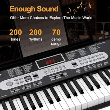 61-Key Portable Electric Keyboard Piano Set