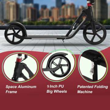 Smooth Ride Scooter for Kids & Adults Adjustable Height