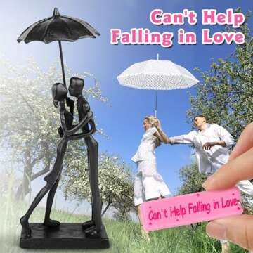 Kresecioo Couple Statue Under Umbrella | Wedding Gift