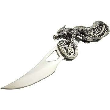 7" Dragon Biker Blade Design Stainless Steel Tactical Folding Pocket Knife