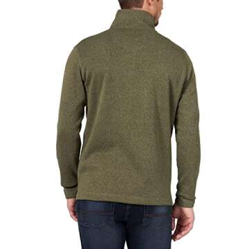 Men's Olive Night Long Sleeve Fleece Quarter-Zip