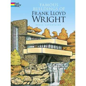 Famous Buildings of Frank Lloyd Wright Coloring Book (Dover American History Coloring Books)