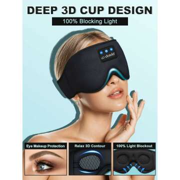 Bluetooth Music Eye Mask - LC-dolida Sleep Headphones