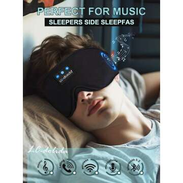 Bluetooth Music Eye Mask - LC-dolida Sleep Headphones