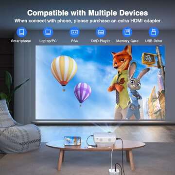 2024 Mini Projector by AuKing – Home Theater Upgrade