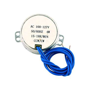 uxcell AC 100-127V 15-18R/Min Round Shaft CCW/CW Direction 4W Synchron Synchronous Motor