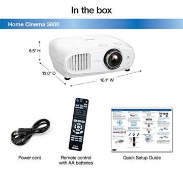 Epson Home Cinema 3800 4K UHD Projector with HDR