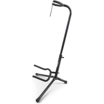 On-Stage XCG4 Black Tripod Guitar Stand, Single