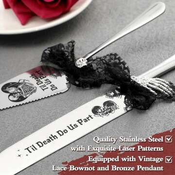 Gothic Nefelibata Wedding Cake Server Set