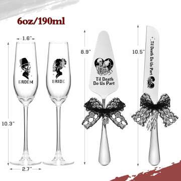 Gothic Nefelibata Wedding Cake Server Set