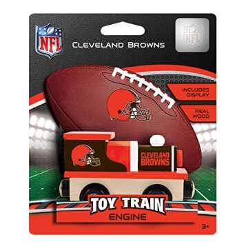 MasterPieces NFL Cleveland Browns Real Wood Toy Train, For Ages 3+