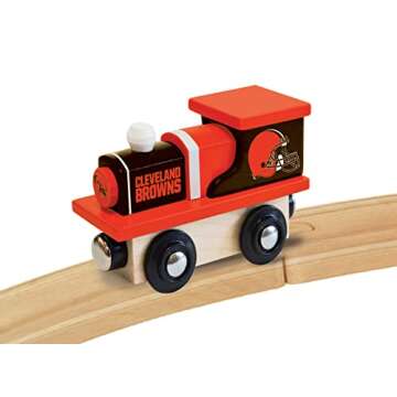 MasterPieces NFL Cleveland Browns Real Wood Toy Train, For Ages 3+