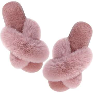 Cozy Cross Band Slippers