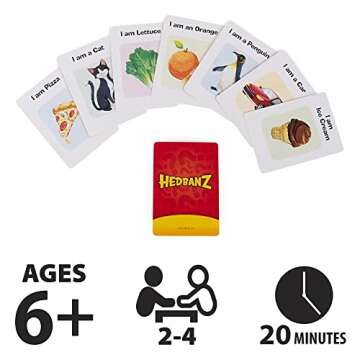 Hedbanz Picture Guessing Board Game 2020 Edition Family Games | Games for Family Game Night | Kids Games | Card Games, for Families and Kids Ages 8+