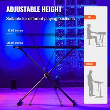 VEVOR Portable DJ Table Stand - Adjustable & Lightweight