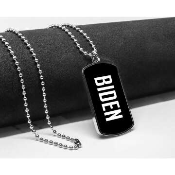 Joe Biden Dog Tag Necklace - Military Pendant Accessories