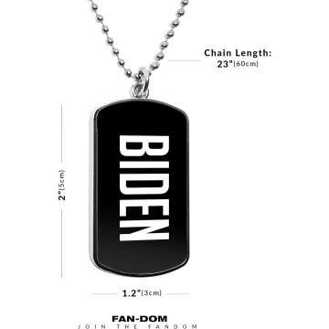 Joe Biden Dog Tag Necklace - Military Pendant Accessories