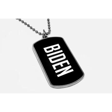 Joe Biden Dog Tag Necklace - Military Pendant Accessories