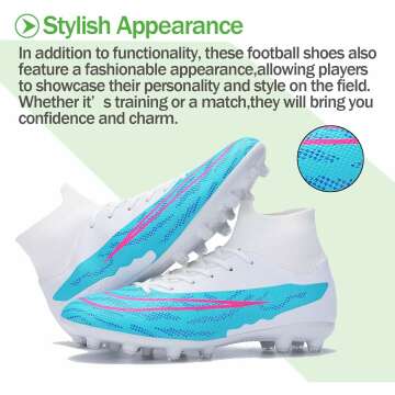 Unisex High-Top Soccer Cleats for Indoor/Outdoor