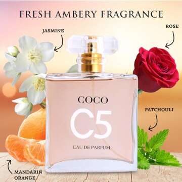 Coco C5 for Women Eau De Parfum - Pure Femininity in a Bottle - Delicate Floral Scents of Jasmine and May Rose - A Fragrance That Will Get You Noticed - Cruelty-Free Perfume Precious Gift for Women