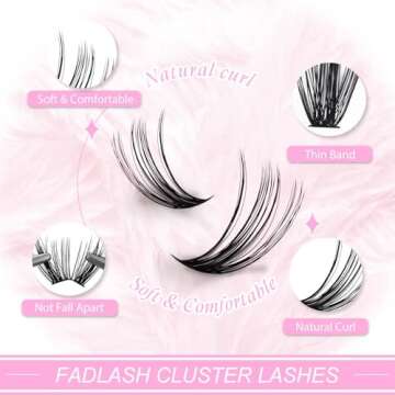 Individual Lashes Large Tray Cluster Lashes 30D+40D DIY Eyelash Extension D Curl 0.07 Natural Individual Lash Extensions Mixed Tray False Eyelashes at Home (30D+40D-0.07D, 8-16mm)