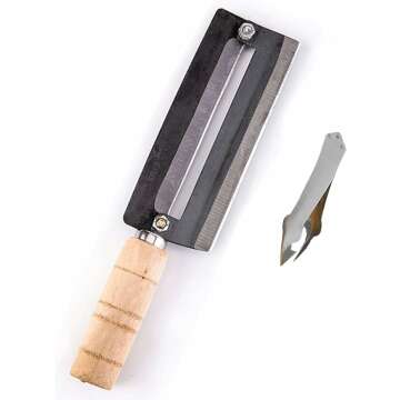 High Carbon Steel Sugarcane Pineapple Peeling Knife - Non-slip Wooden Handle