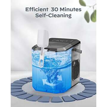 Silonn Ice Maker - Fast & Portable with Self-Cleaning